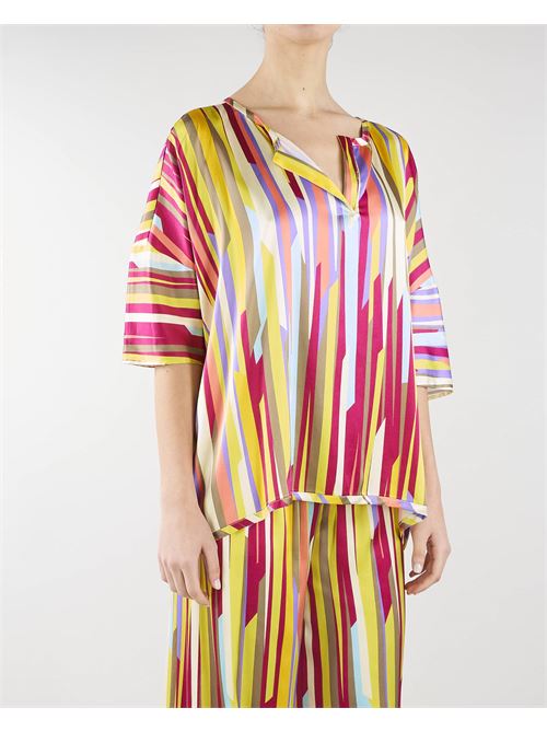 Striped viscose blouse Manila Grace MANILA GRACE | Blouse | C309VSMA424